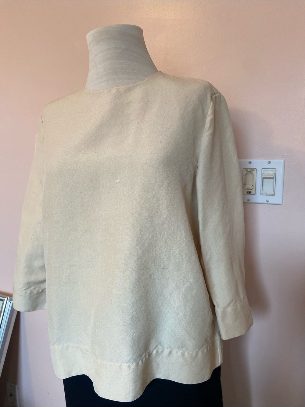 Marni Raw Silk structured Cream Classic Top